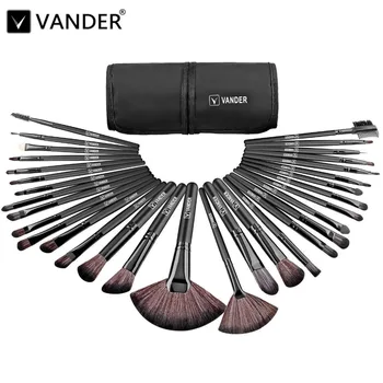 

Vander Professional 32Pcs Makeup Brushes Cosmetics Brush Set Kabuki Foundation Powder Lipstick Tools maquillaje with Pouch Bag