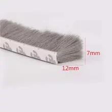 7mm x 12mm self adhesive window door draught excluder brush pile sealing tape weather strip 7mm x 12mm self adhesive window door draught excluder brush pile sealing tape weather strip