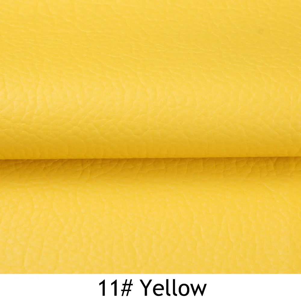 25 см* 34 см искусственная кожа личи ткань украшения стены DIY ручной работы сшить одежду аксессуары поставки - Цвет: 11 Yellow