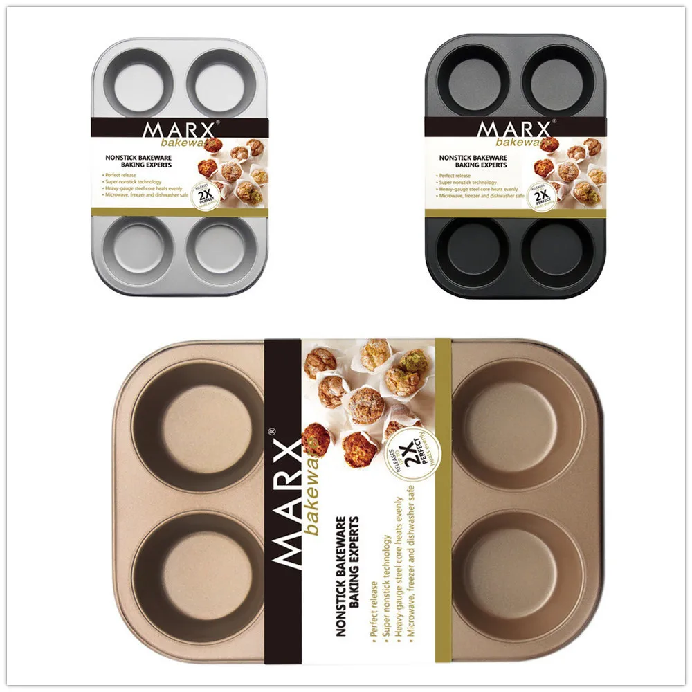 

6-Cup Round Cake Pans for Baking Bakeware Cupcake Muffin Pan Tart Round Tray Mould Mini Muffin Cups Pudding Bakeware Cake Mold