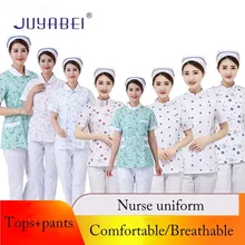 Печать медсестры униформа медицинская Униформа Женщины салон красоты больничный хирургический халат аптека стоматологическая клиника Рабочая одежда