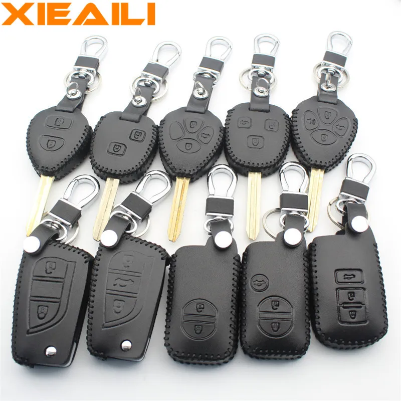 Чехол для дистанционного ключа XIEAILI из натуральной кожи чехол Toyota