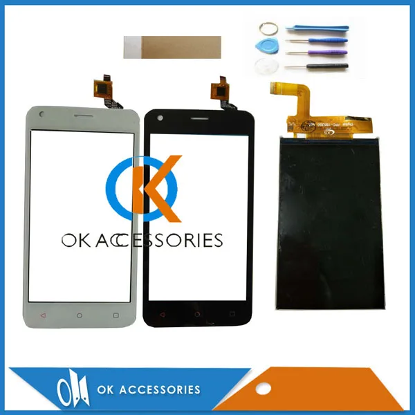 

Black White Color For Fly FS454 FS 454 LCD Display+Touch Screen Digitizer Assembly High Quality With Tools Tape