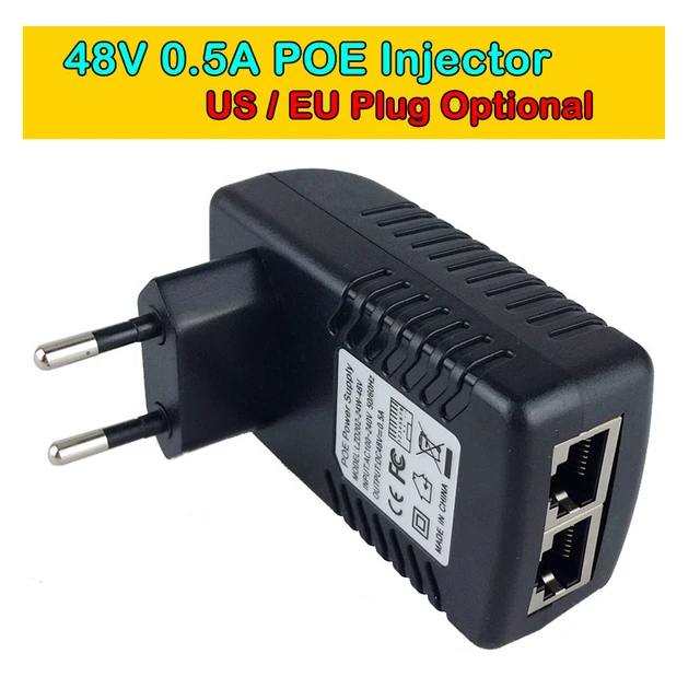 POE Injektor AC 220V zu DC 48V 0,5 A Netzteil Über Ethernet Adapter für  802,3 af CCTV sicherheit Kamera IP Telefon - AliExpress