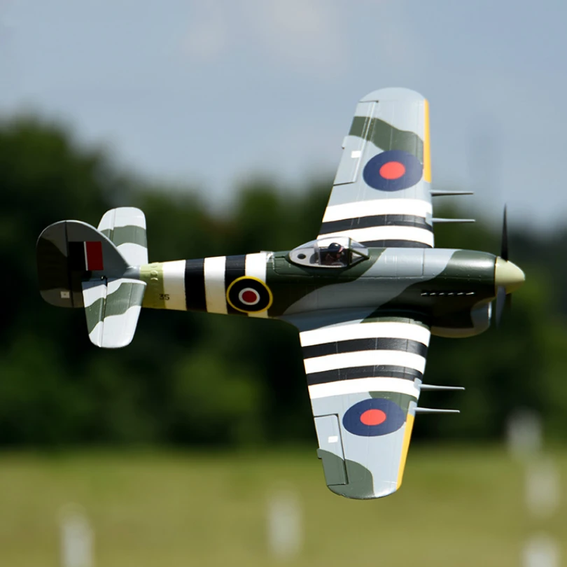 FMS 1100 мм 1 м Hawker Typhoon 3S 6CH с устранением EPO PNP RC самолет Британский Warbird