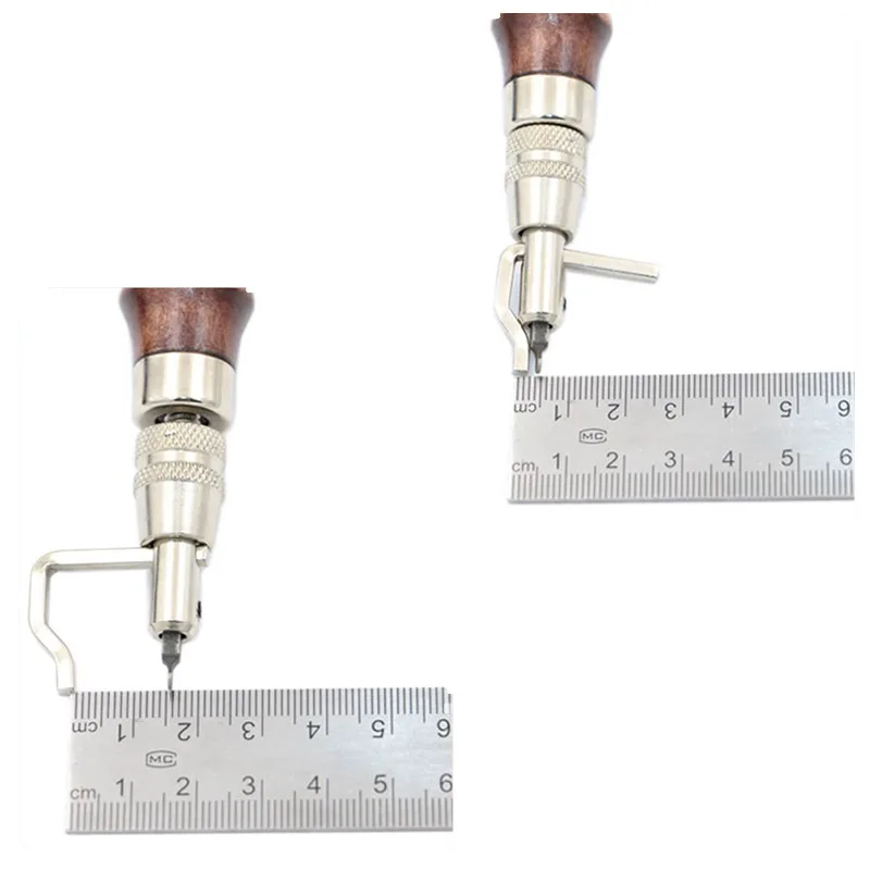 1 набор 5 в 1 Многофункциональный Pro кожевенное ремесло Регулируемая строчка и Groover складка кожаный инструмент