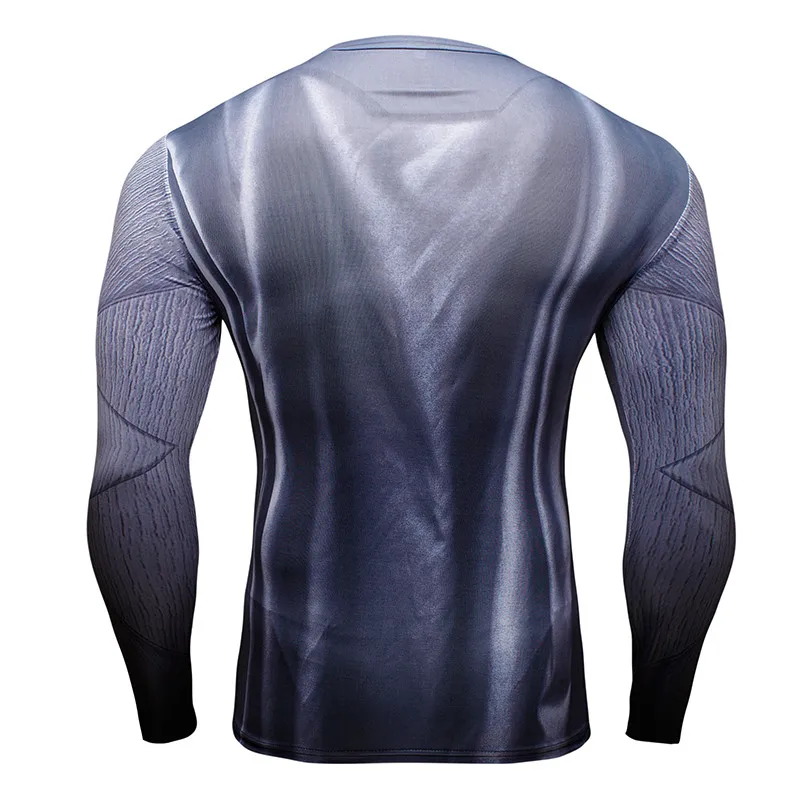 Человек-паук компрессионные футболки Рашгард держать Fit фитнес с длинным рукавом базовый слой кожи плотные эластичные футболки для тяжелой атлетики мужские рубашки