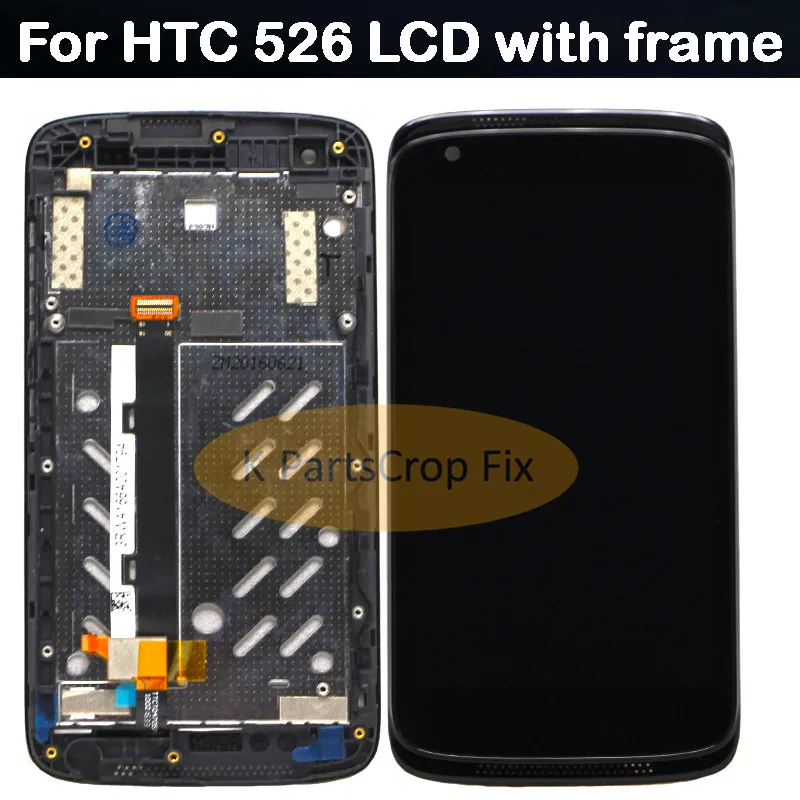 

100% Test Touch Screen Digitizer Sensor Glass + LCD Display Monitor Screen Panel Module Assembly+frame For HTC Desire 526 526G