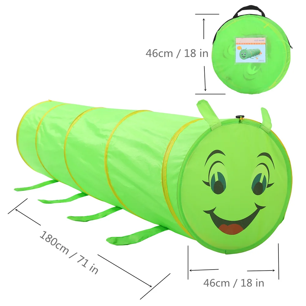 

Children Tunnel Tent Caterpillar Animal Baby Tent Toys for Baby Crawling Indoor and Outdoor Kids Play Tent for Children Gifts