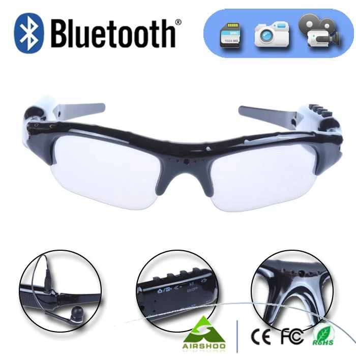 Спортивные Беспроводные Солнцезащитные очки Bluetooth камера Поддержка TF карта