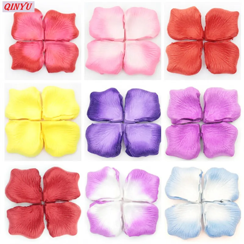 Hot sell 1000pcs Silk Rose Flower Petals Leaves Wedding Decorations Romantic Artificial Rose Petals for Christmas Decor 6ZSH012  (19)
