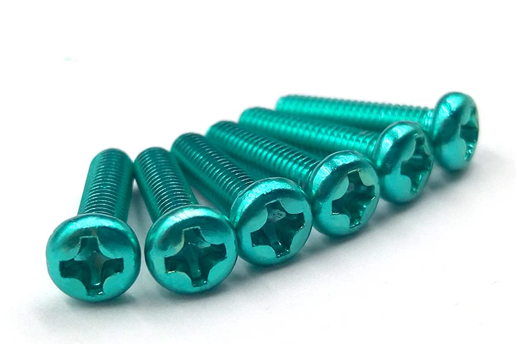 M4 Aluminum Alloy color Phillips Screws Round Head Bolts Cross Slot