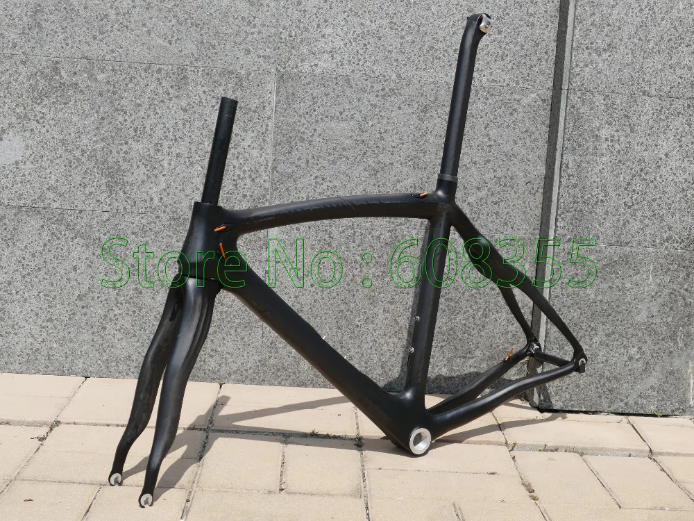 

Full Carbon 3k / UD Glossy Matt Road Bike Frame 700C 50cm 54cm 56cm , Fork Seatpost Clamp + headset