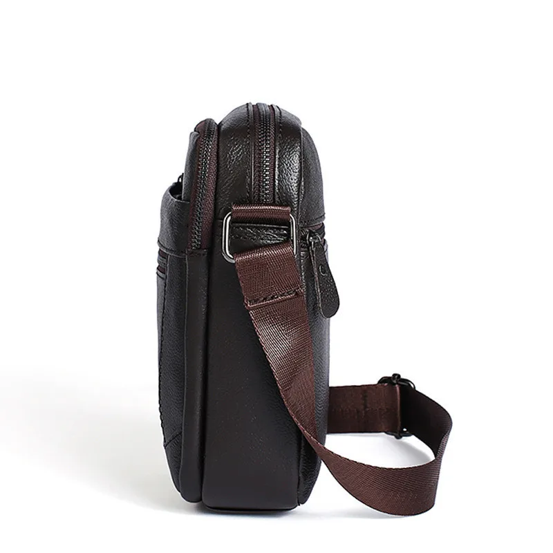 MVA натуральная кожа, мужская сумка на плечо, качественная коровья кожа, мужская повседневная сумка-мессенджер, модная открытая мужская сумка на плечо на молнии