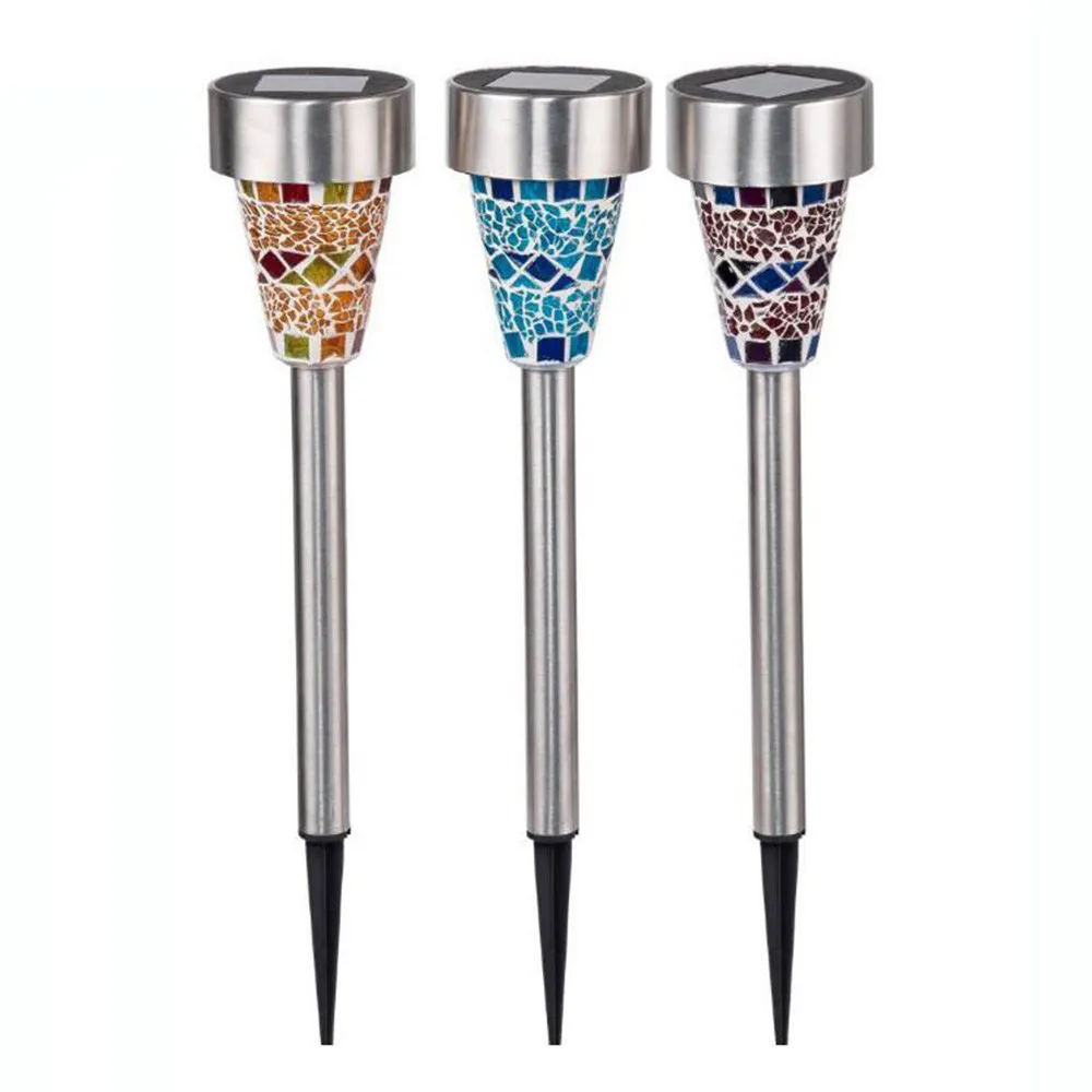 

3PCS Solar Powered led garden light 40CM lawn lamp Wireless Outdoor Romantic home Decoration for Pathway,Driveway etc.