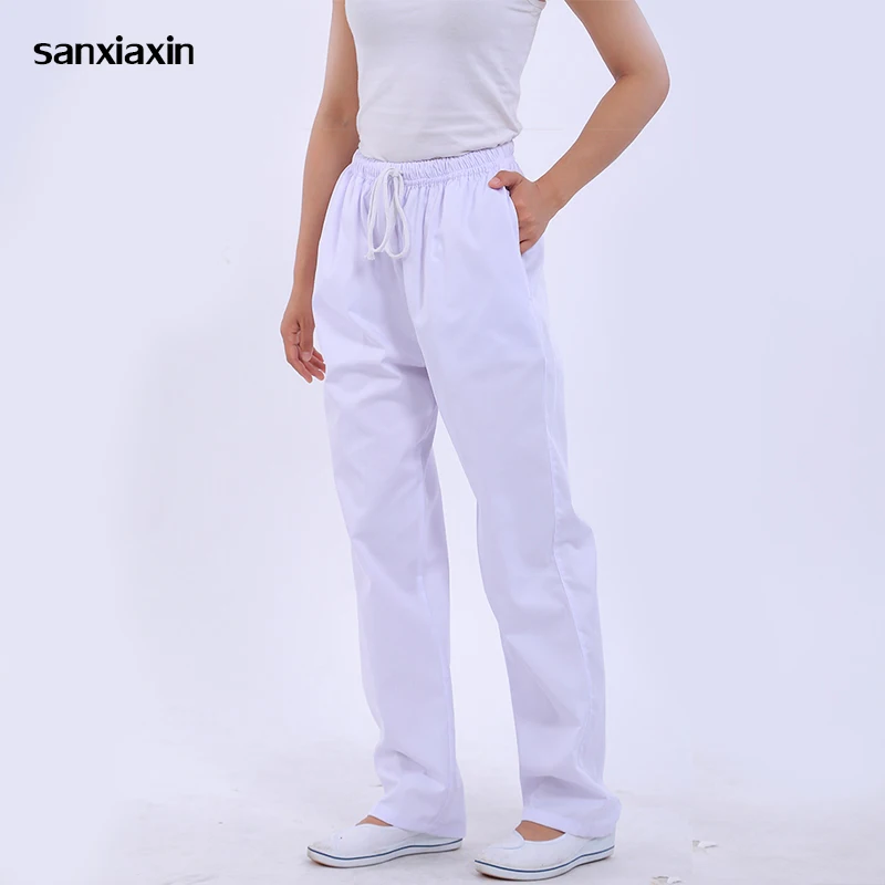 

sanxiaxin new Work Trouser Doctor Nurse Uniform Bottoms Cotton More Pockets Dental Medical Scrub Pants SPA Nursing Scrub Pants
