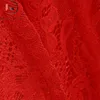 Robe de soirée rouge, Sexy, Vintage en dentelle, sans manches, Robe élégante mi-longue, de bureau, grande taille, été, décontracté ► Photo 3/6