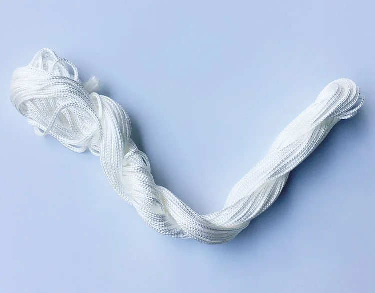 Аксессуары для детских прорезывателей, 15 м, атласный нейлоновый шнур для силиконовых прорезывателей, ожерелье, браслет, 1,5 мм, шелковые веревочные шнуры для соски, зажим