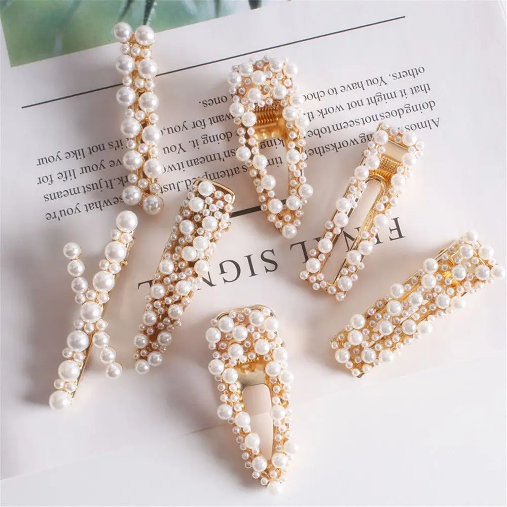 

New Korea Style Pearls Hair Pins for Women Lady Girls Hair Clip Pin Barrette Headwear Hairpins Hair Accessories Hair Ornament
