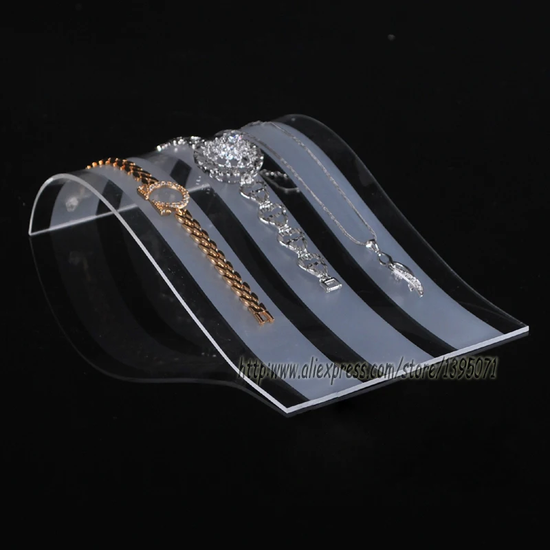 

3pcs/lot Acrylic Horizontal Necklace Showing Stand Watch Holder Bracelet Display Rack Bangle Showcase