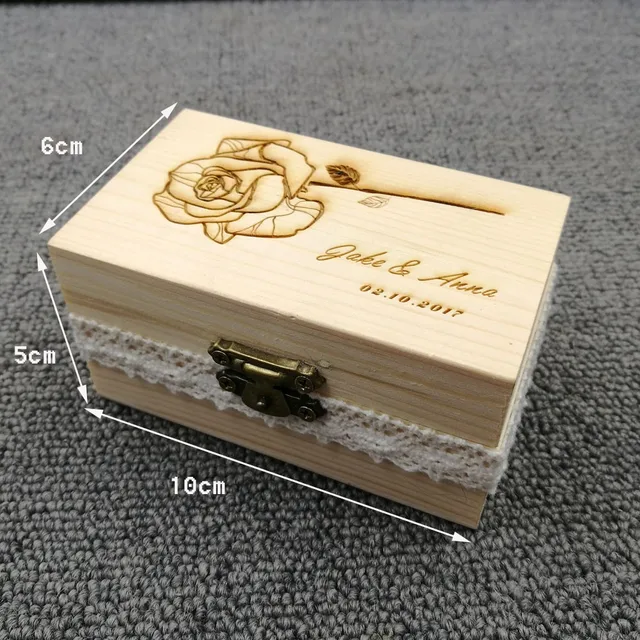 personalized wooden ring box rustic wedding ring bearer box engraved