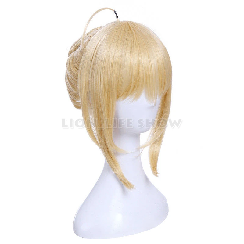 Fate Stay Night Arturia Pendragon Saber парик блонд стиль Updo косплей полный парик