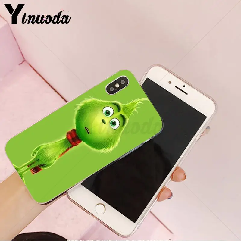 Yinuoda How the Green ofMonster Grinch украли Рождество Мягкий Силиконовый ТПУ чехол для телефона iPhone8 7 6 6S Plus 5 5S SE XR X XS MAX