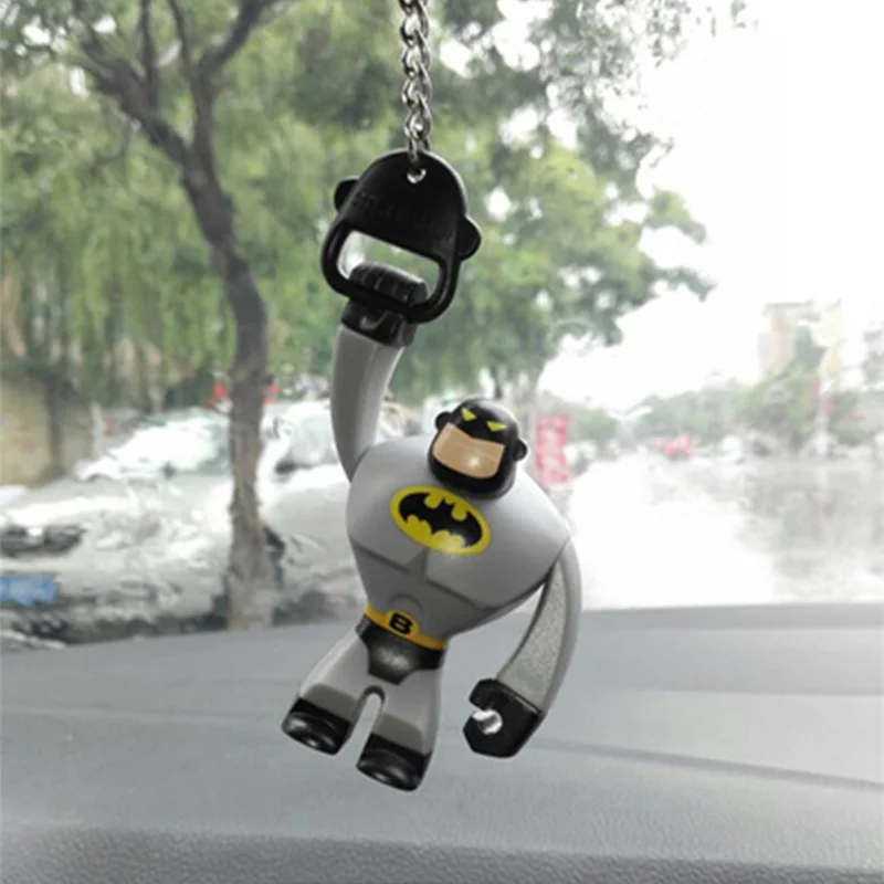 Автомобильный орнамент кулон модный Бэтмен мультфильм авто интерьер зеркало заднего вида висячая приборная панель ключ украшение отделка Аксессуары подарки - Название цвета: Batman
