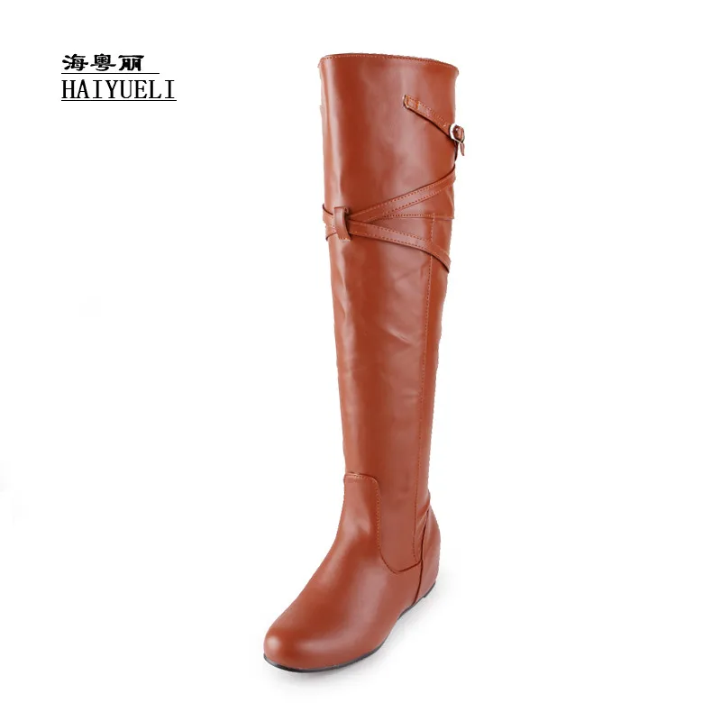 

The New Autumn Winter Boots Fashion Sexy Flats Boots Knee-high Boots