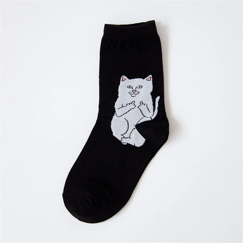 Магазин Crazy Fly счастливые смешные носки повседневные хлопковые носки для женщин Мужчины кошка носки с чужестранцем Модные дышащие Harajuku