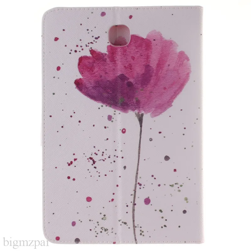 Flower PU Leather Wallet Case For Samsung Galaxy Tab A 8.0 inch T350 T351 T355 P350 SM-T355 Case Girl Boy Stand FlipTablet Cover (2)