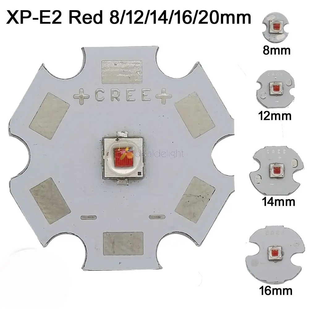 10 шт. Cree XPE2 XP E2 светильник эмиттер красный 620 нм зеленый 525 синий 460 на 20 мм/16 мм/14
