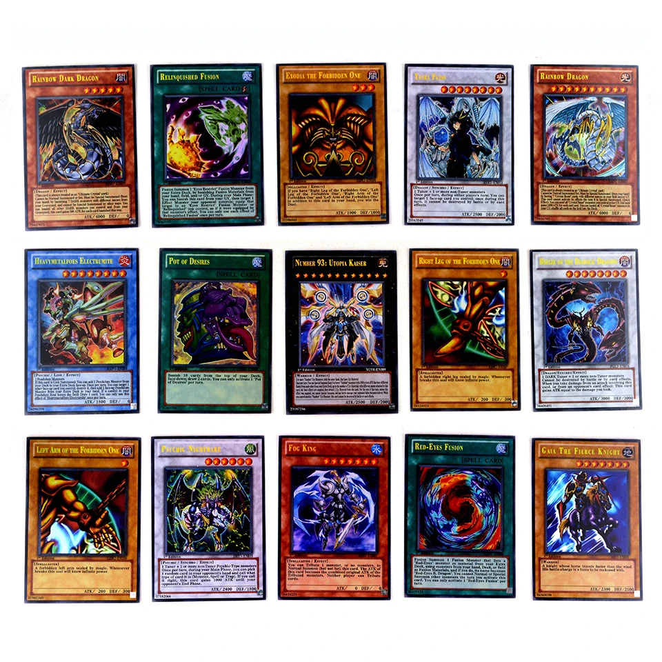 60 шт./компл. английский Yugioh флэш карт с тонкой металлической коробке коллекция