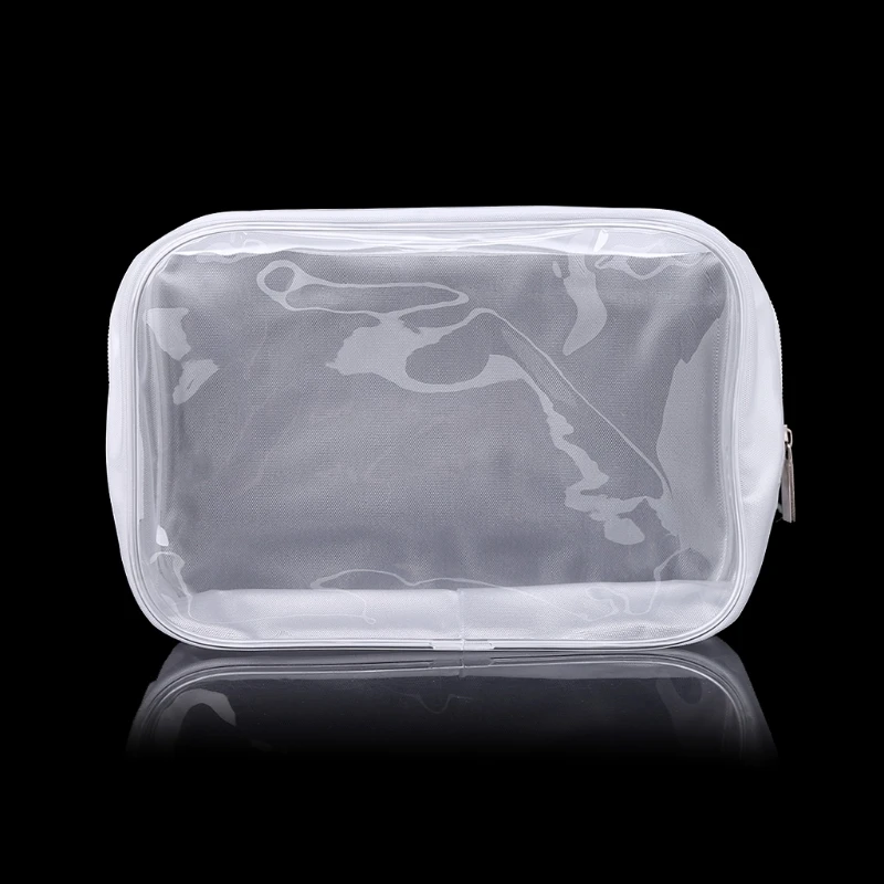 Women Fashion PVC Cosmetic Bag Portable Toiletry Pouch Transparent