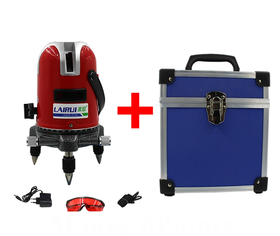 

Lairui Laser Level 5 Lines 6 Points Level Tilt Function 360 Rotary Self Lleveling Outdoor EU 635nm Corss Line Lazer Level Tools