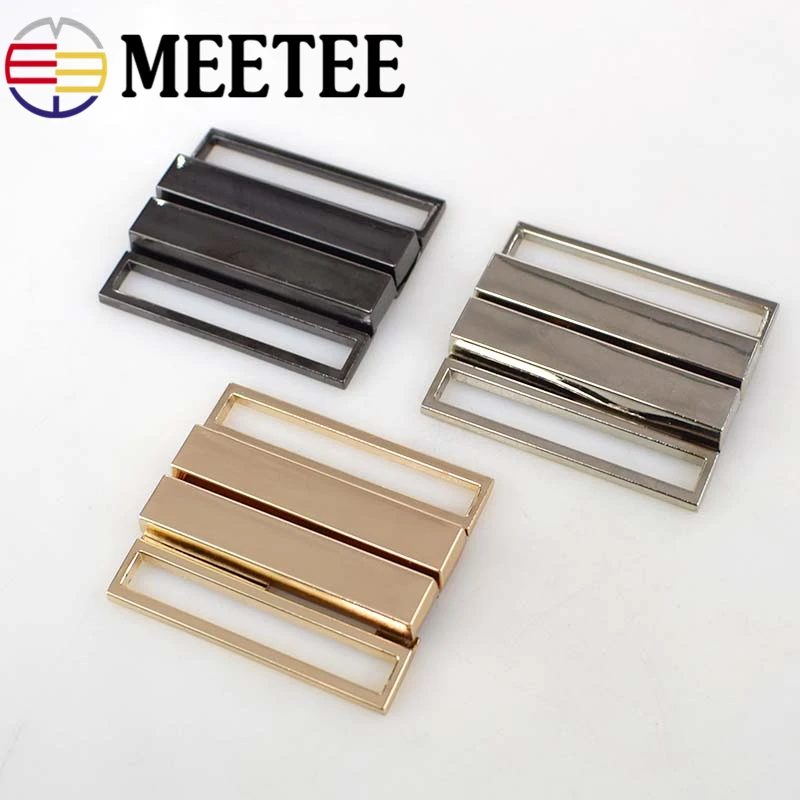 Meetee 1 шт. 40 мм/50 мм металлическая пряжка пуховик ремень одежда Tri glide Регулируемый
