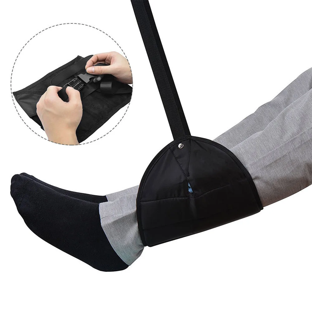 

HOT Foot Hammock Rest Stand Soft Flight Carry-on Feet Portable Durable Desk Home Office HV99