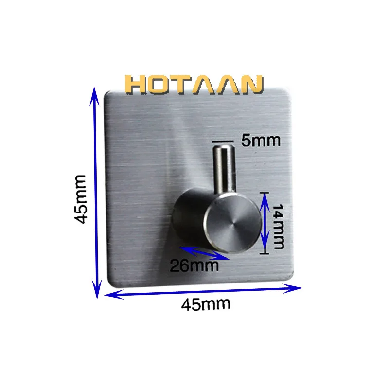 Атласные никелевые настенные крючки из нержавеющей стали, вешалка для одежды, полотенце, крючок для халата, самоклеющиеся аксессуары для кухни и ванной комнаты