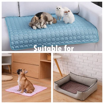 Dog Mat Cooling Summer Pad Mat For Dogs Cat Blanket Sofa Breathable Pet Dog Bed
