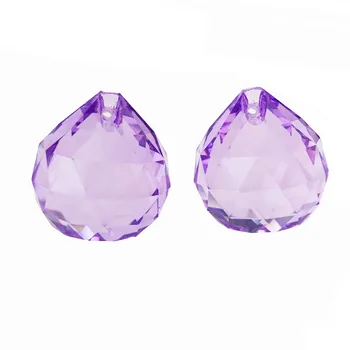 

Free Shipping 102pcs/Lot , 30mm Crystal Lighting Ball , Purper Color Crystal Curtain Pendant Of Crystal Chandelier Ball