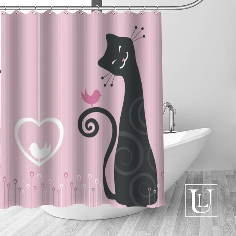 Абстрактные животные кошка занавески для душа s на заказ Водонепроницаемая занавеска для ванной комнаты ткань полиэстер занавеска для душа Высокое качество - Цвет: 12