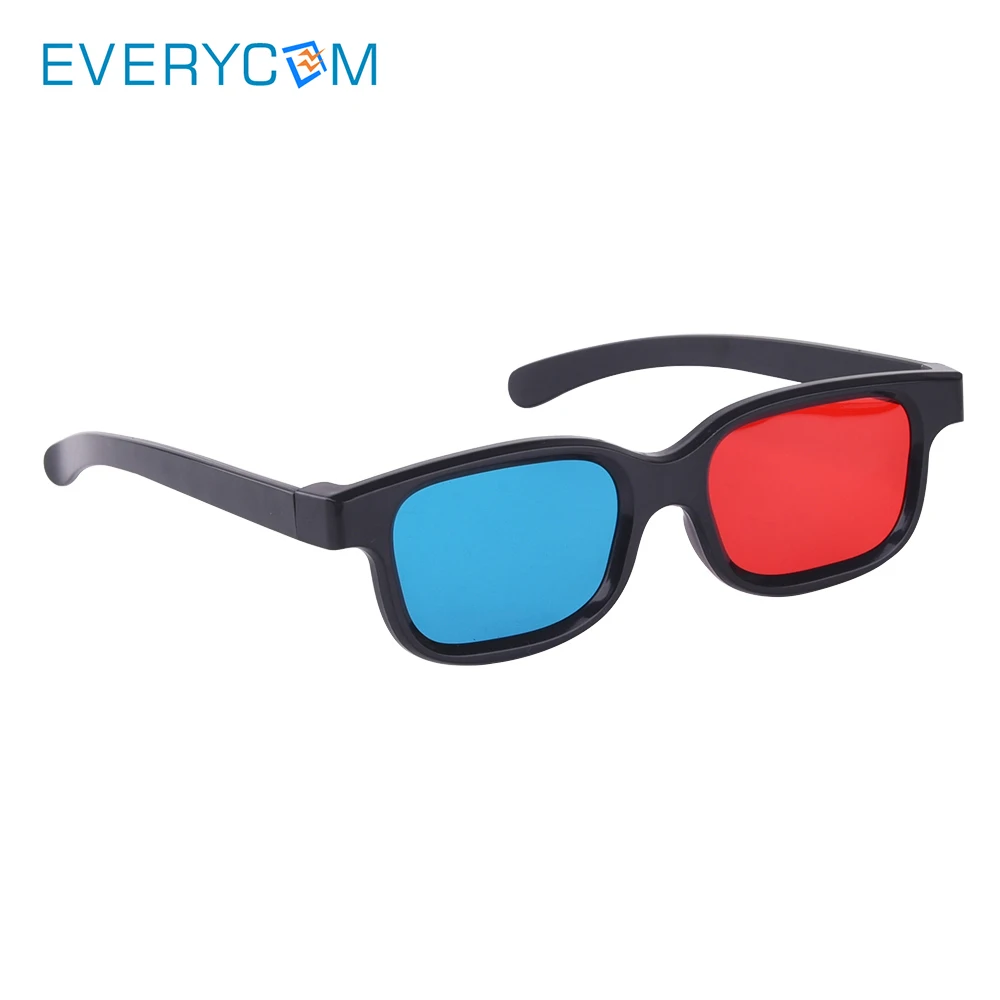 Red Blue 3D Glasses Projector Accessory Black frame Universal Passive lens Anaglyph Home Theater Movie Cinema Red Blue 3D Glasses Projector Accessory Black frame Universal Passive lens Anaglyph Home Theater Movie Cinema