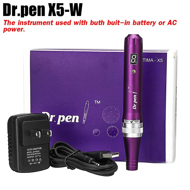 

Dr.pen X5-W Rechargeable Micro Tiny Needle Stimulate Skin Tightening Remove Scar Reduce Wrinkles scar Marks Removal Dr Derma Pen