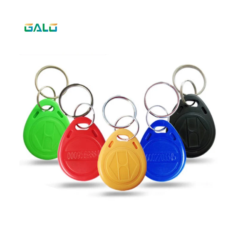 

100pcs 2019 Writable Rewrite ID keyfobs RFID Tag Key Ring Card 125KHz used