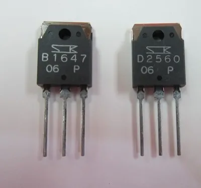 

2PCS (1PCS=B1647 1PCS=D2560) 2SB1647 2SD2560 TO-3P integrated circuit