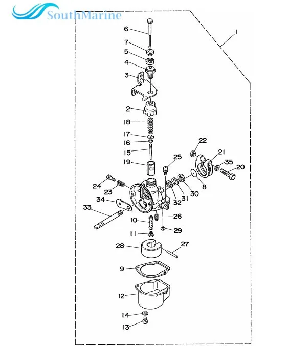 Лодочный мотор Карбюратор Ремонтный комплект для Yamaha 2HP 2MS подвесной мотор 6A1-W0093-01-00 6A1-W0093-00 6A1-W0093-02 6A1-W0093-03