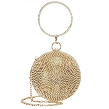 DAIWEI женские сумки кожа роскошный шар бриллиант ручной работы клатч Свадебные вечерние сумки