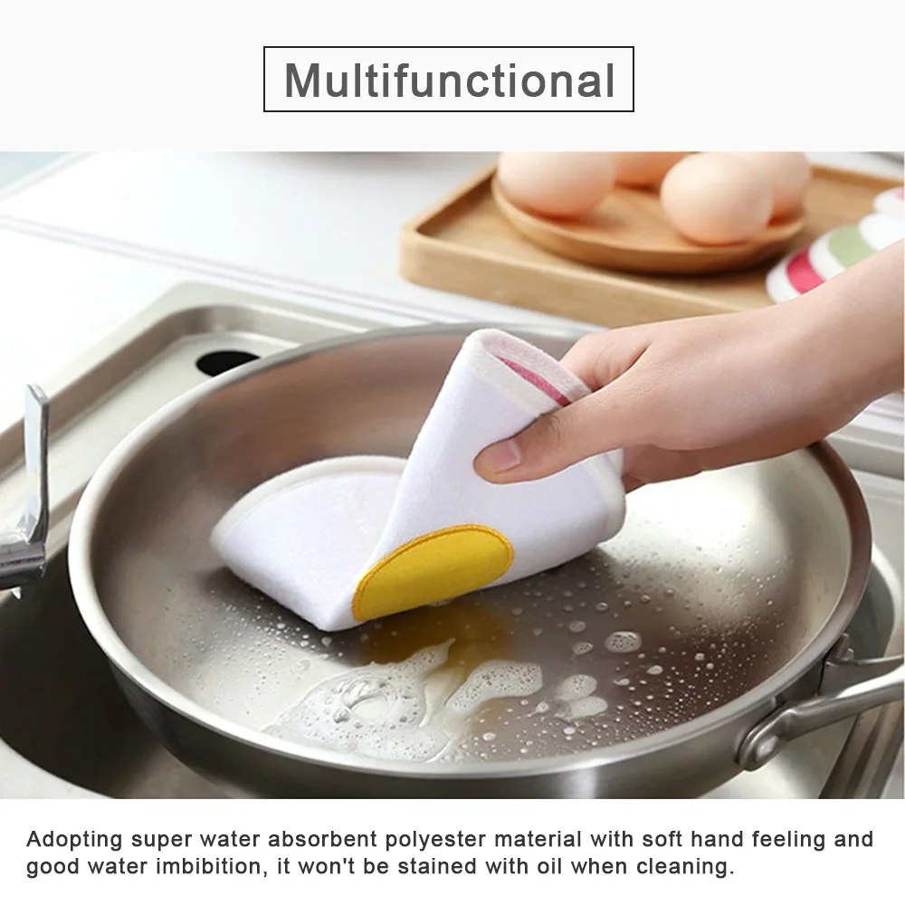 Washing Pot Dish Cleaning Cloths Kitchen Hanging Wipping Rags Efficient