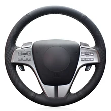 Черный PU искусственная кожа ручная прошитая крышка рулевого колеса автомобиля для Mazda 6 Atenza 2009 2010 2011 2012 2013