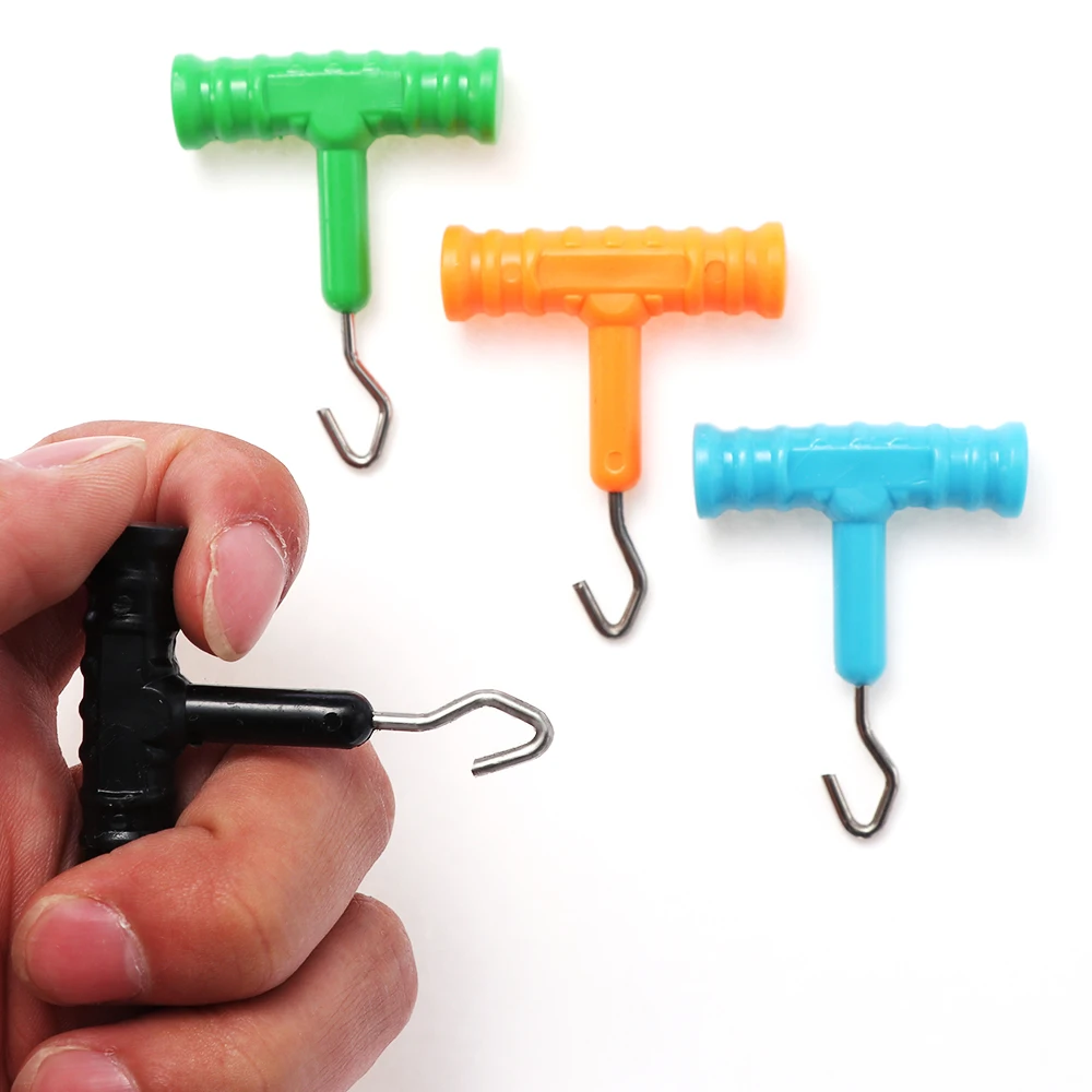 ABS Grip + Stainless Steel Smooth Knot Hook Carp Fish Knot Puller Rig Making Rig Tool Terminal Fishing Tackle Accessories fishing tools fishing accessories fishing tool fishing tackle 3PCS